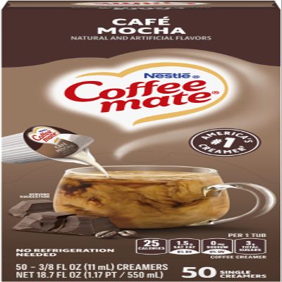 Nestl Coffee mate Coffee Creamer, Caf Mocha liquid creamer singles, 50 Count Box