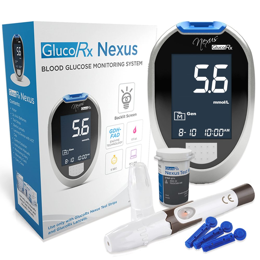 GlucoRX Nexus Blood Glucose Monitoring System by GlucoRx