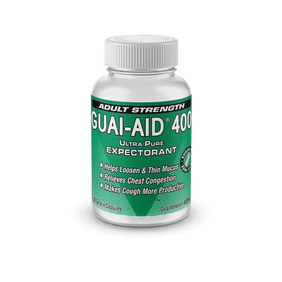 GUAI-AID 100 400 "Ultra-Pure Guaifenesin Gelatin Capsules