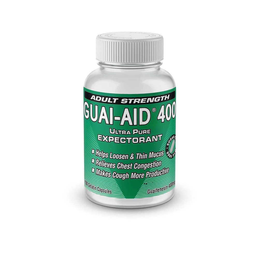GUAI-AID 100 400 "Ultra-Pure Guaifenesin Gelatin Capsules