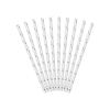 10 Hard White Straws with Silver Stars Table Decoration, Party, Party view 2