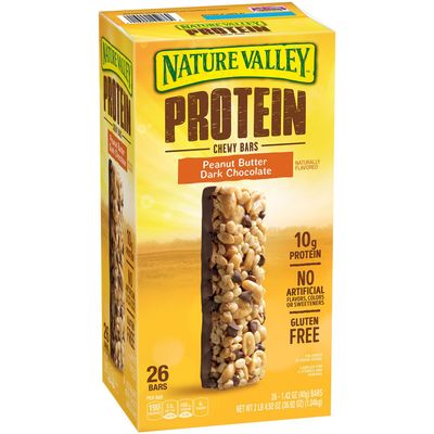 Nature Valley Protein Peanut Butter Dark Chocolate Gluten-free Chewy Bars (1.42 oz., 26 packk.)