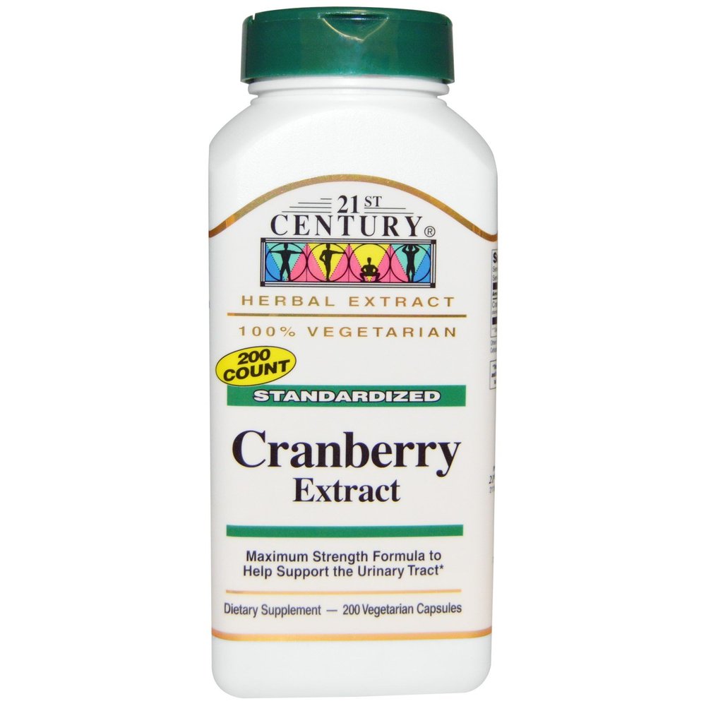21st Century, Cranberry Extract, Standardized, 200 Veggie Caps - Pack of 2