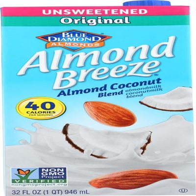 Blue Diamond Growers - Breeze Almond Milk Unsweetened Almond Coconut - 32 oz. (Pack of 2) by Blue Diamond Almonds