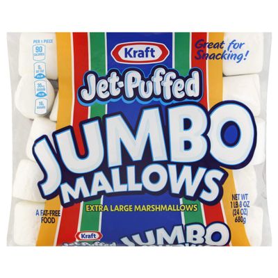 Jet Puffed Jumbo Marshmallow Snack, 24 Ounce - 8 per case.