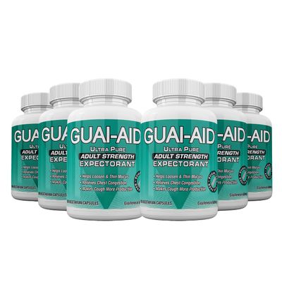 GUAI-AID 600 Capsules (6 Bottle of 100 Capsules)