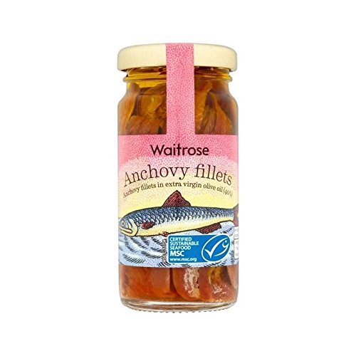 Anchovy Fillets In Extra Virgin Olive Oil Waitrose 100g - Pack of 6