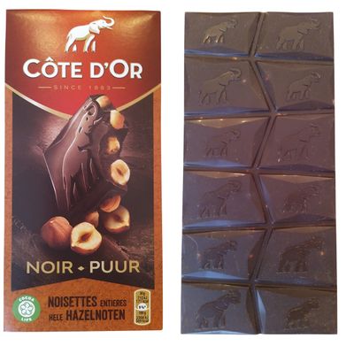 Cote dOr Dark Chocolate with Hazelnuts | Cte d'Or Chocolate Dark | Belgian Dark Chocolate | Belgian Chocolate Bar | Total Weight 6.34 ounce