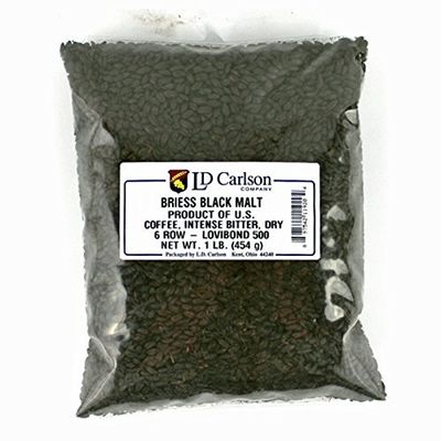 Briess Grain U.S. Brewers Malt for Beer Making & Home Brewing 1 LB (Black) by Briess