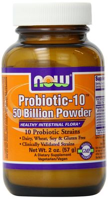 NOW Probiotic-10 50 Billion Powder, 2-Ounce
