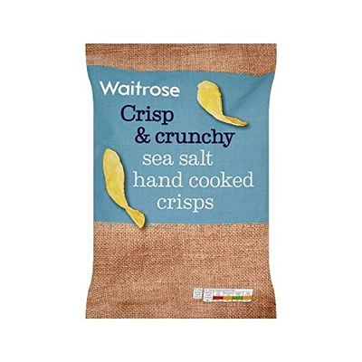 Hand Cooked Sea Salt Crisps Waitrose 150g - Pack of 2