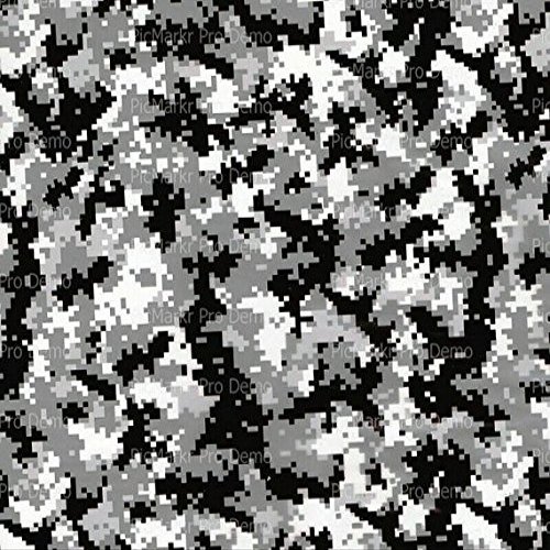 1/4 Sheet - Black & White Digital Camo Birthday - Edible Cake/Cupcake Party Topper - D20148