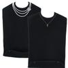 Classy Pal | Adult Bib for Women with Embroidered Design. Waterproof, Reusable & Washable | 2 Pack (Pearl Necklace + Gold Cross Necklace) view 1