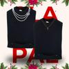 Classy Pal | Adult Bib for Women with Embroidered Design. Waterproof, Reusable & Washable | 2 Pack (Pearl Necklace + Gold Cross Necklace) view 2