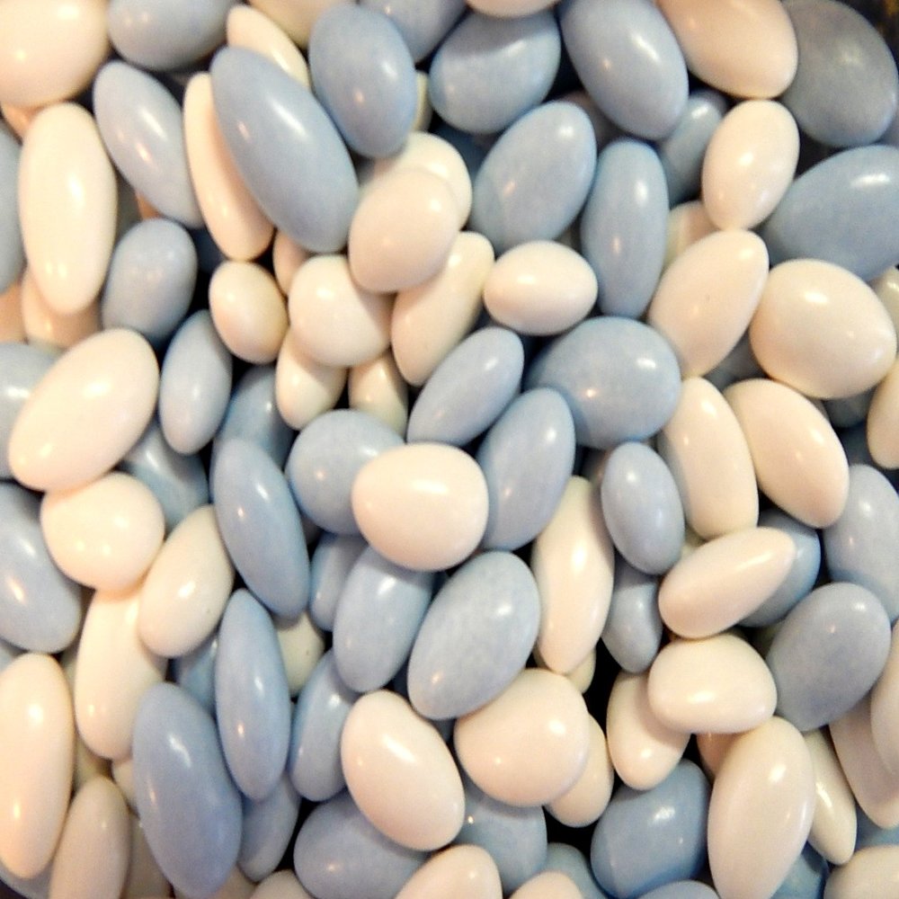 Sconza Jordan Almonds Pastel Blue And White (2 Pound)