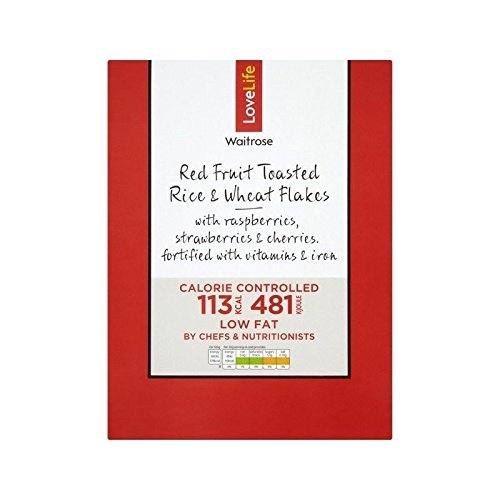 You Count Red Fruit Toasted Rice & Wheat Flakes Waitrose Love Life 375g - Pack of 2