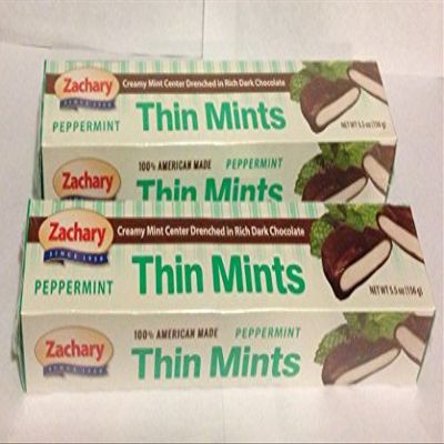 2-pack Thin Mints - Dark Chocolate Covered Peppermint Candy - American Made Candies By Zachary by Zachary
