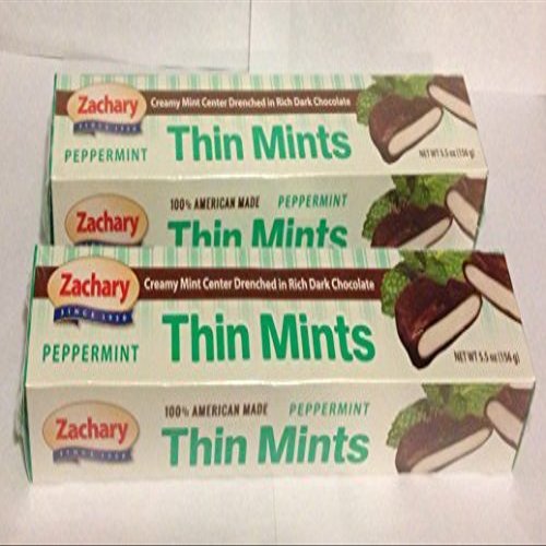 2-pack Thin Mints - Dark Chocolate Covered Peppermint Candy - American Made Candies By Zachary by Zachary