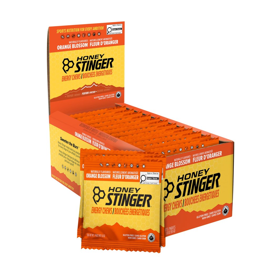 Honey Stinger Organic Energy Chews, Orange Blossom, Sports Nutrition, 1.8 Ounce (Pack of 12)