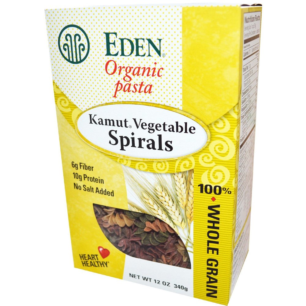 Eden Foods, Organic Pasta, Kamut Vegetable Spirals, 12 oz (340 g) -- 2PC