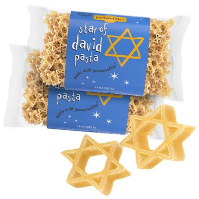 Pastabilities Fun Shaped Pasta for Kids - Star of David Shaped - Kosher Star Holiday Theme, Non-GMO Natural Wheat Pasta, All-Natural, Kosher Certified, Made in the USA, (2 Pack, 14 Oz)
