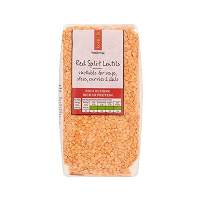 Red Split Lentils Waitrose Love Life 500g - Pack of 6