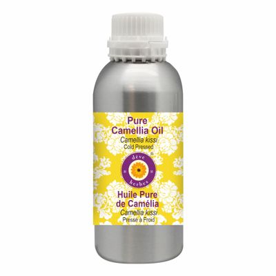 Deve Herbes Pure Camellia Oil (Camellia kissi) Cold Pressed 300ml (10 Oz)