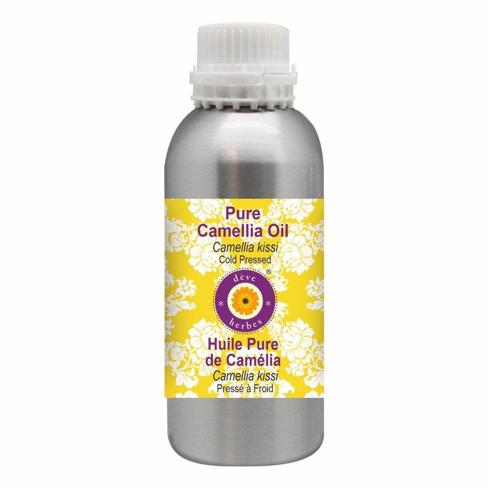 Deve Herbes Pure Camellia Oil (Camellia kissi) Cold Pressed 300ml (10 Oz)