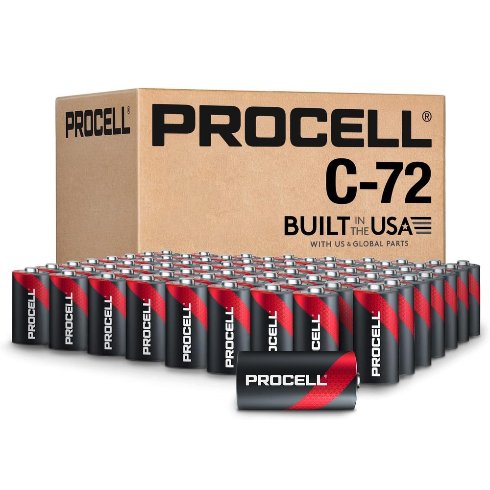 PROCELL C Alkaline Batteries, 1.5V, 72-Pack for Professional Devices