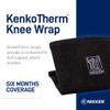 Nikken KenkoTherm - Knee Wrap Large 1834 - Black Stretch Support with Ceramic Reflective Fibers for Running, Weightlifting, Basketball - Men and Women view 2