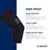 Nikken KenkoTherm - Knee Wrap Large 1834 - Black Stretch Support with Ceramic Reflective Fibers for Running, Weightlifting, Basketball - Men and Women view 3