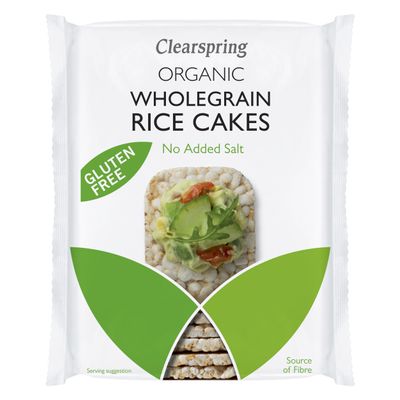 CLEARSPRING Organic Rice Cakes Wholegrain No Added Salt, 130 GR