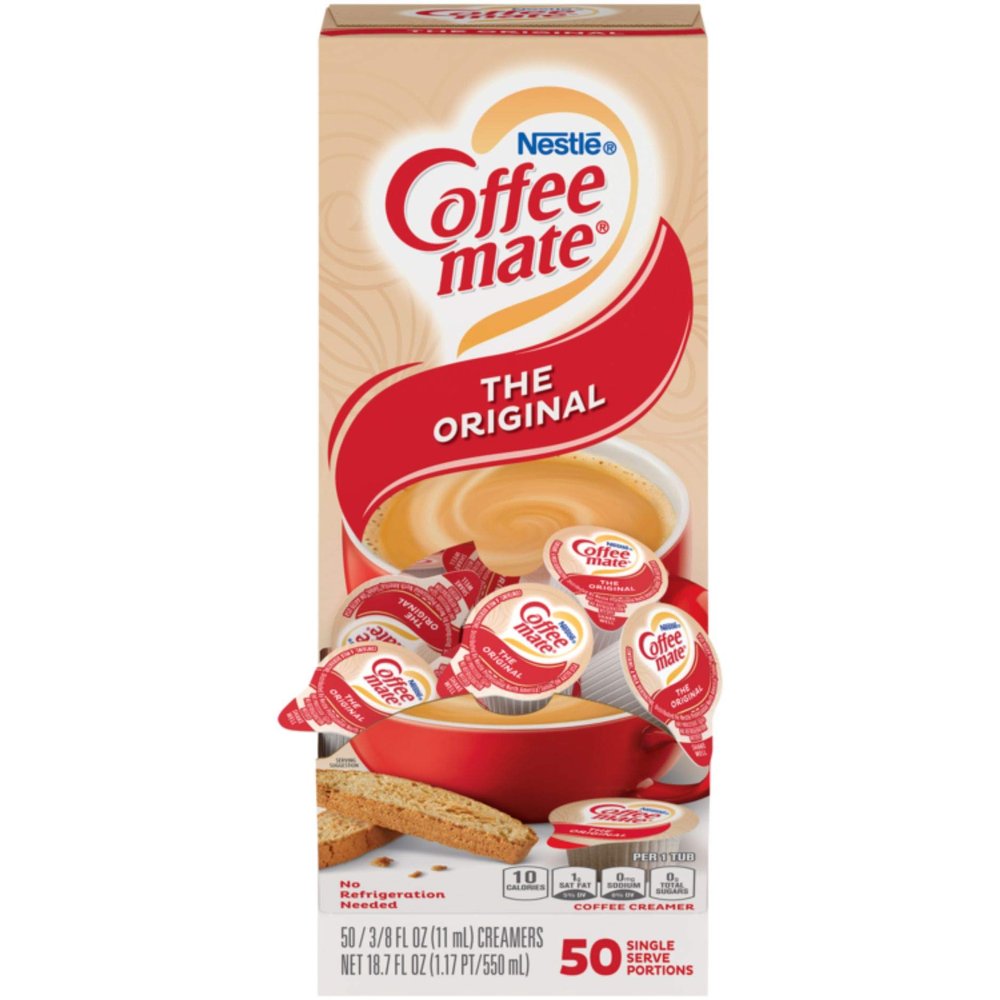Nestle Coffee Mate Coffee Creamer, Original, Liquid Creamer Singles, Box of 50 Singles
