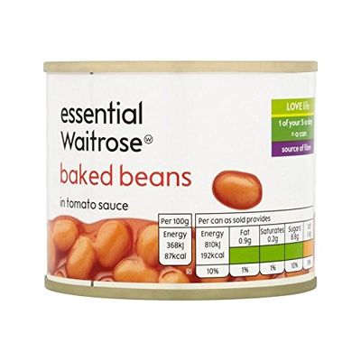 Baked Beans in Tomato Sauce essential Waitrose 220g - Pack of 2