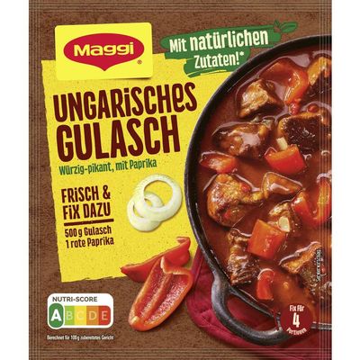 MAGGI fix & fresh hungarian stew (Ungarisches Gulasch) (Pack of 4) by Maggi