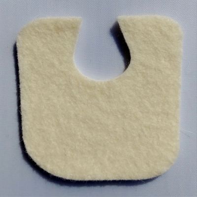 100 Per Pack, U Shaped 1/8" Felt Callus Cushion Pads by Atlas Biomechanics