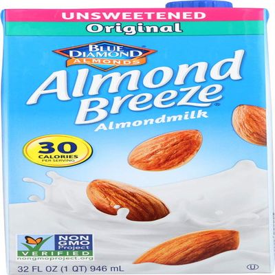 Blue Diamond Growers - Almond Breeze Almond Milk Unsweetened Original - 32 oz. (Pack of 2) by Blue Diamond Almonds