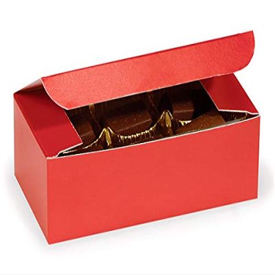 1 Pc Candy Boxes - 1/2 lb Red Candy Boxes 5-1/2x2-3/4x1-3/4" - (2 Packs; 100 Per Pack) - Wraps-CBR1