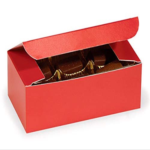 1 Pc Candy Boxes - 1/2 lb Red Candy Boxes 5-1/2x2-3/4x1-3/4" - (2 Packs; 100 Per Pack) - Wraps-CBR1