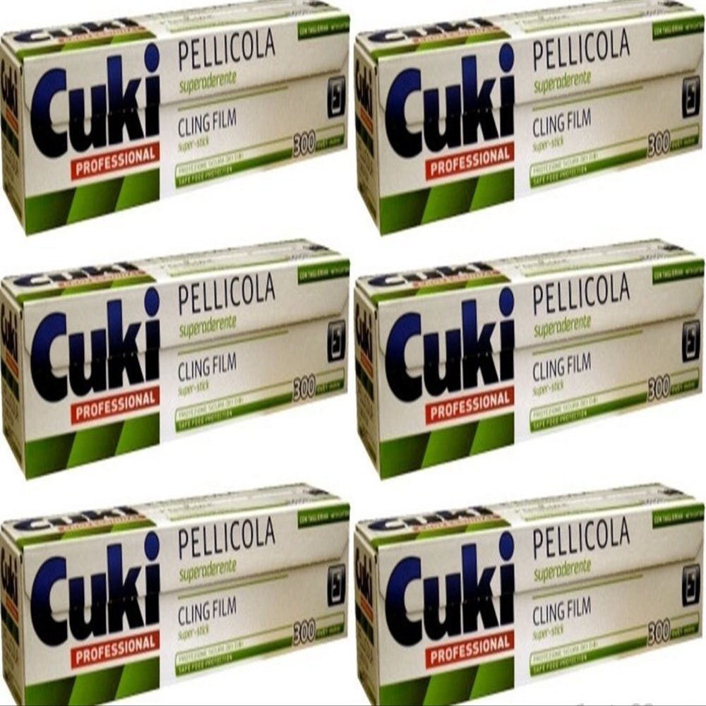 6 x CUKI Professional Film Dispenser for Food, 300 m, Stock Lot