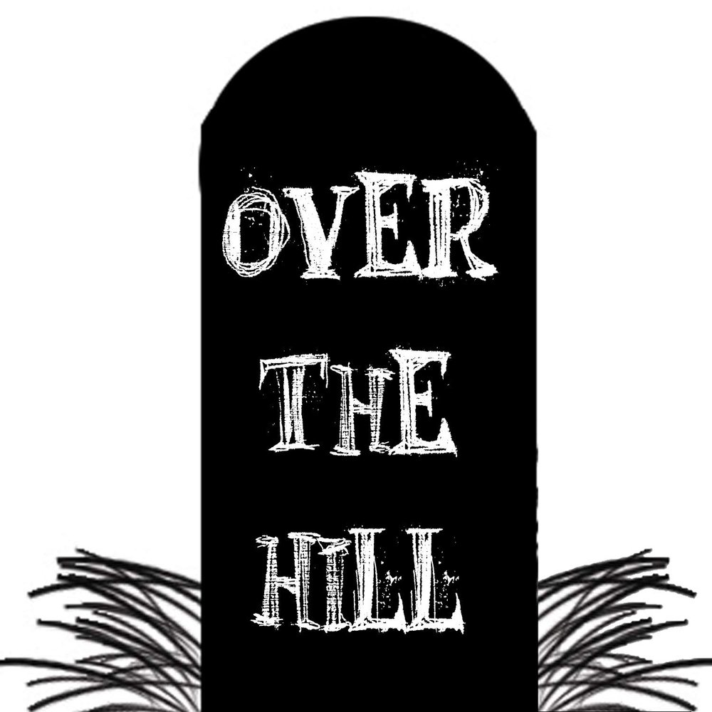 1/4 Sheet - Over The Hill Birthday Tombstone - Edible Cake/Cupcake Party Topper - D21822