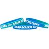 SayitBands 70 Adult 30 Youth Anti Bullying Wristbands - Debossed Color Filled Silicone Bands view 2