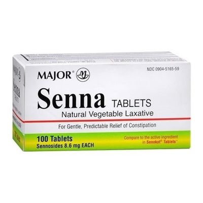 MAJOR Senna Tablets 8.6mg, 100 Count Per Bottle by MAJOR