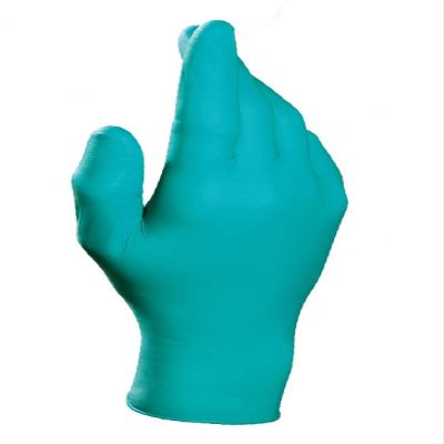 MAPA Professional 977018 977 Solo Powder Free 4 mil Glove, 9.5", Disposable Ambi Nitrile, Textured Fingertips, Size 8, Green (Pack of 100)