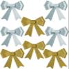 Set of 8 Metallic Bows - Bows Measure 12 x 16.5 - Great for Hanging on Banisters, Wreaths, and So Much More! (8) view 1
