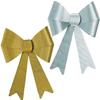 Set of 8 Metallic Bows - Bows Measure 12 x 16.5 - Great for Hanging on Banisters, Wreaths, and So Much More! (8) view 2