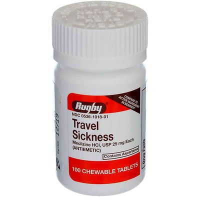Travel Sickness Chewables 25MG 100 Count per Bottle (2 Pack)