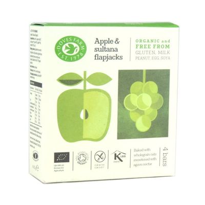 Doves Farm GF Apple & Sultana Organic Flapjacks 4 x 35g - (Pack of 4)
