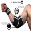 Gymreapers Elbow Sleeves for Weightlifting Powerlifting and Bench Press Support and Compression for Tendonitis Pain Relief 5mm Neoprene Training Gear for Men and Women view 2