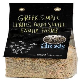 Arosis Greek Small Lentils from Kastoria - 14 oz Brown